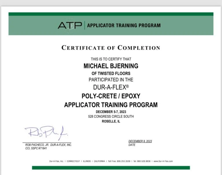 Applicator Training Program Certificate