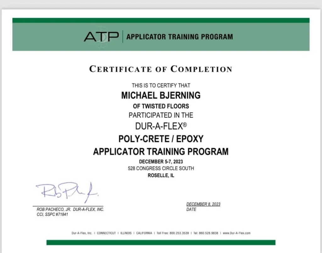 Applicator Training Program Certificate