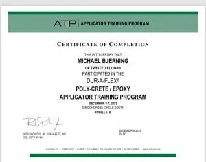 Applicator Training Program Certificate
