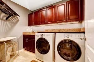 custom built laundry room cabinets