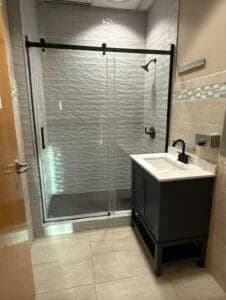 Example of a bathroom remodeling home renovation project.