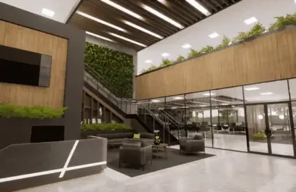 Interior shot of completed project with architectural services provided by Boldt