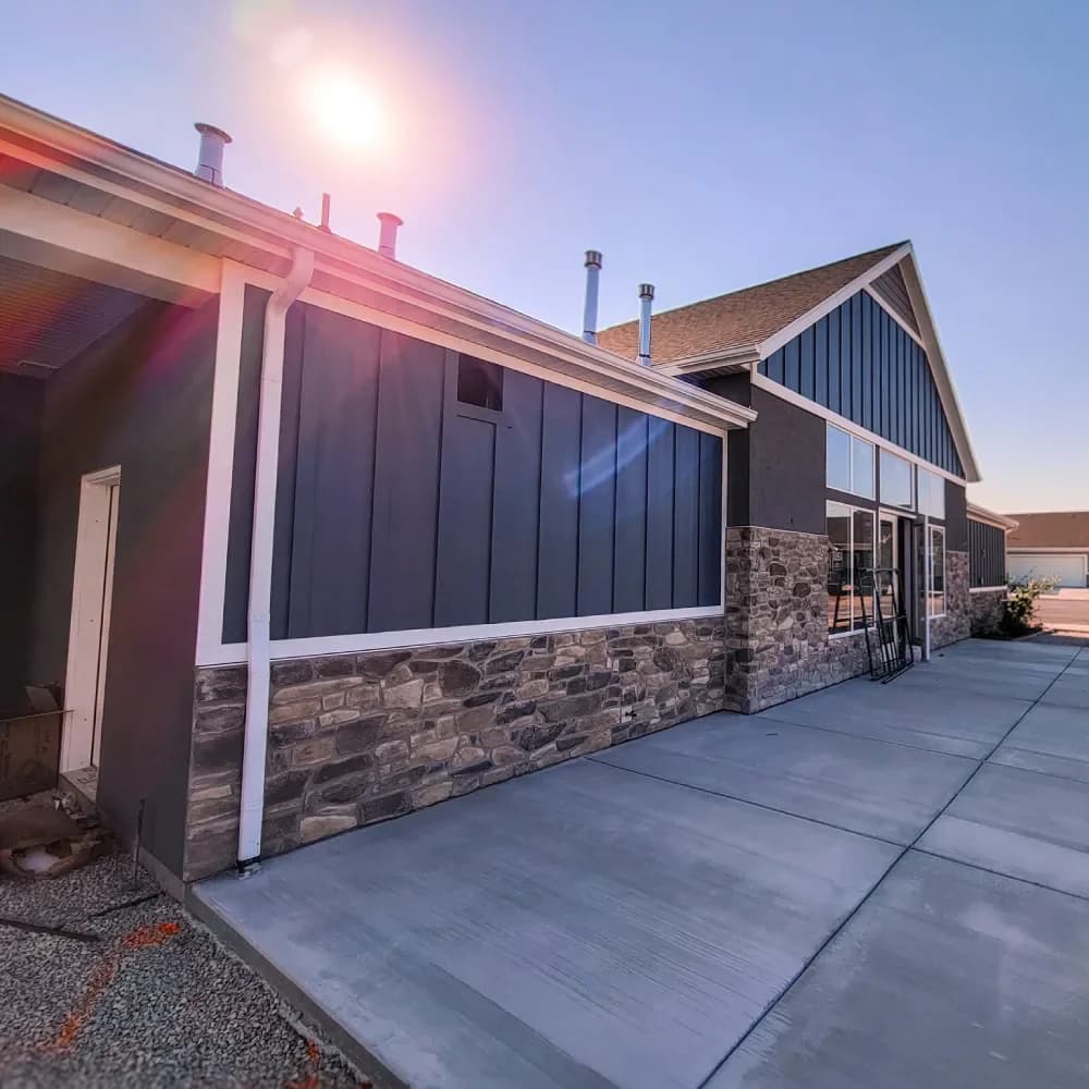 Hardie Board and stone veneer installation in Lehi, Utah