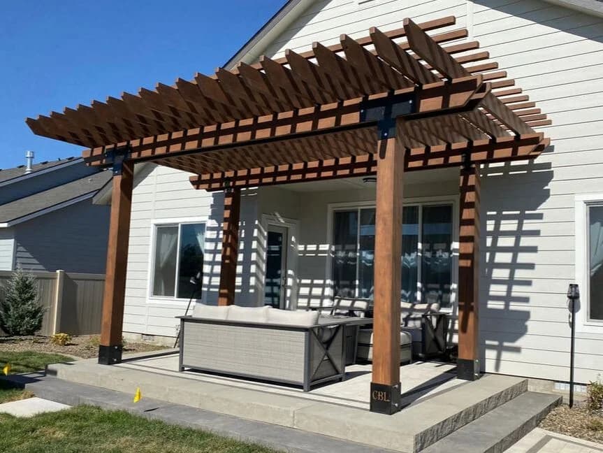 Cedar and composite pergolas