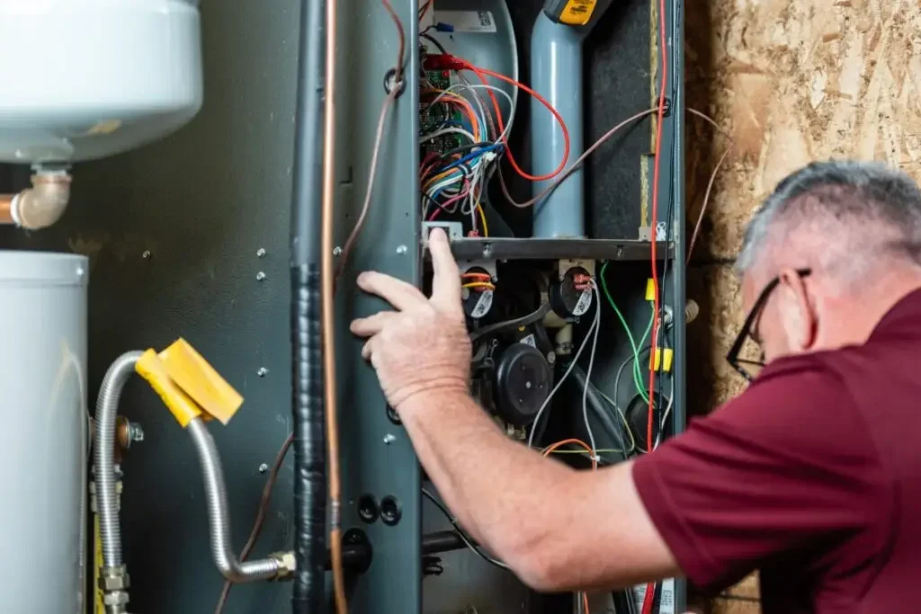 HVAC Technician performing an AC Repair