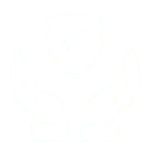 A hand holding a shield with a check mark.