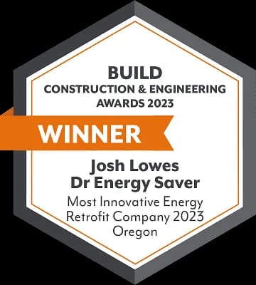 Award badge for innovative energy retrofit company.