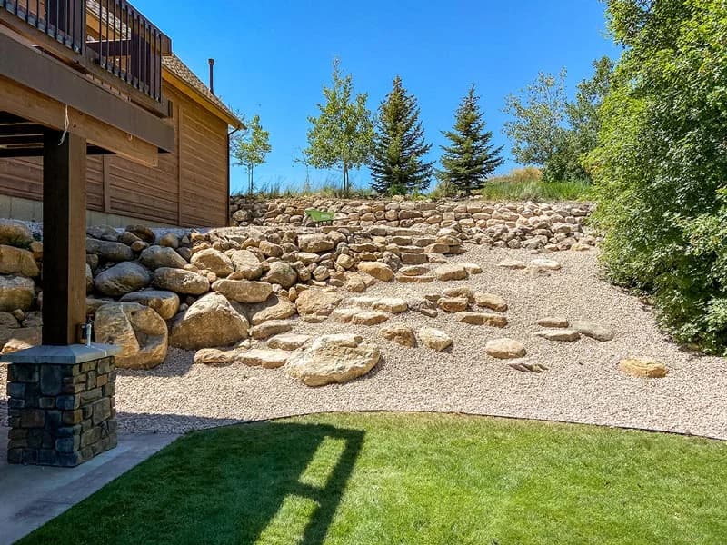back yard rocks