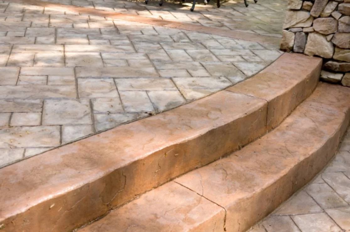 Concrete patio and deck
