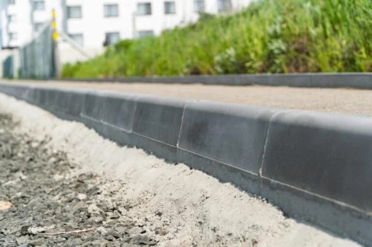 Concrete sidewalks and curbs