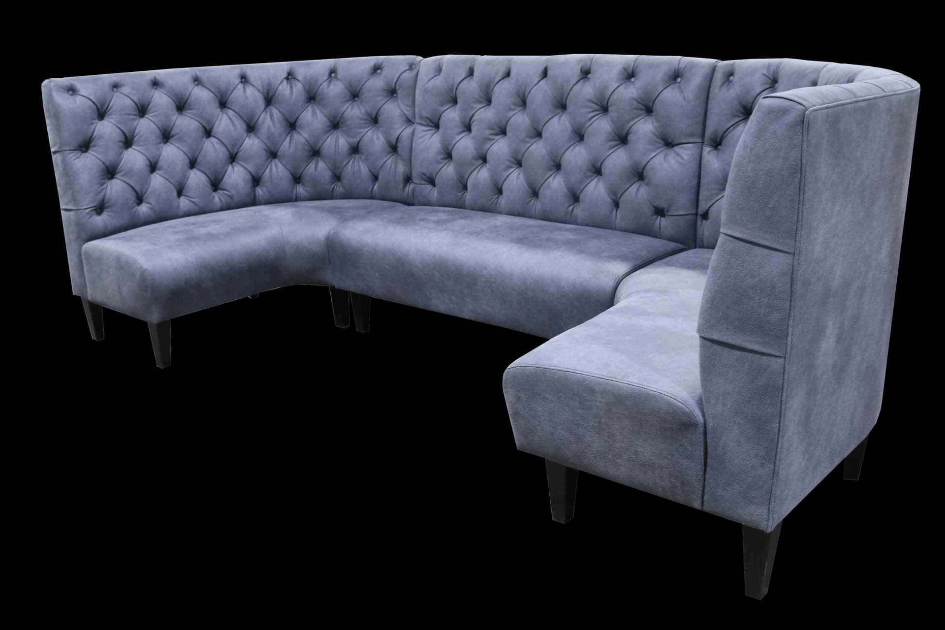 u-shaped-light-blue-suede-tufted-couch