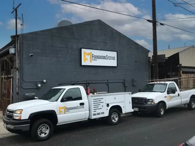 Foundation Systems Hawaii office building and work trucks.