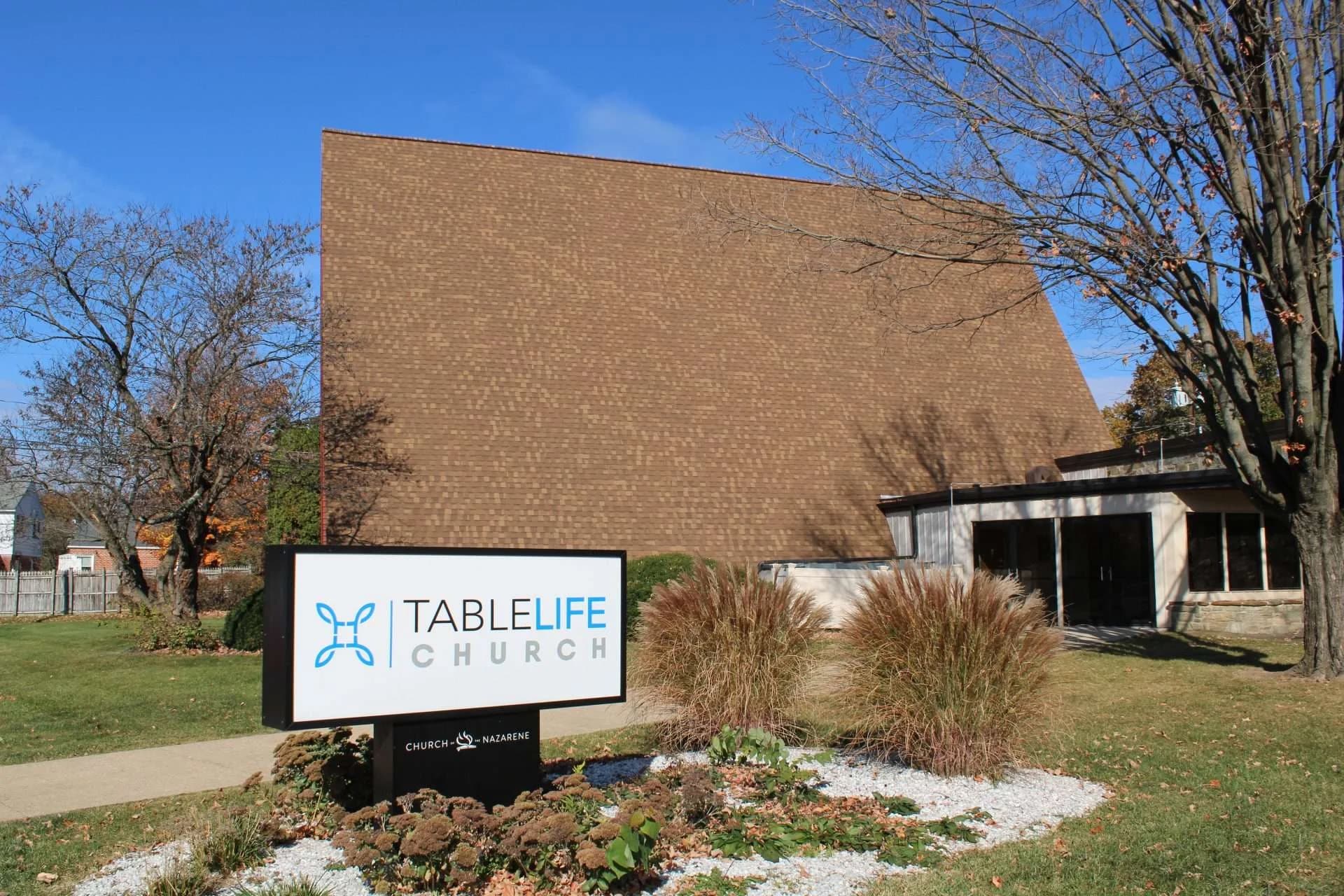 Table Life Church with a new roof