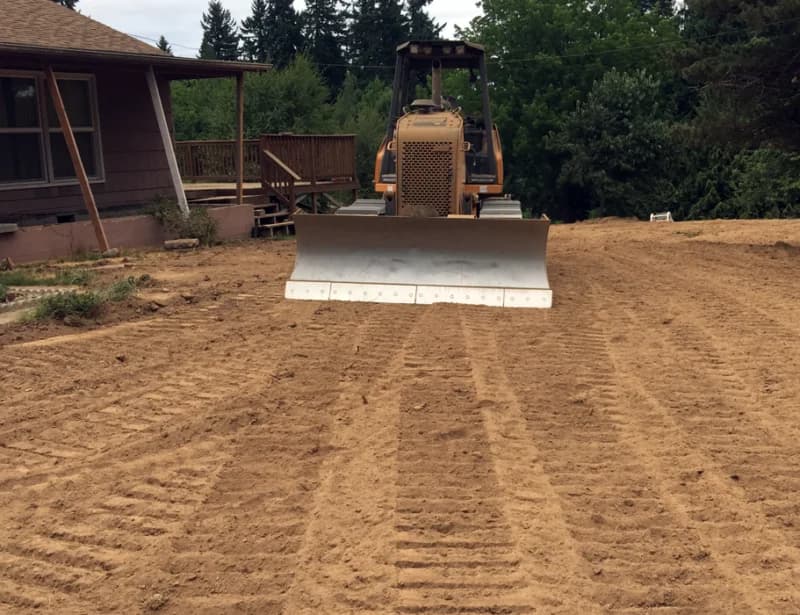 excavator grading