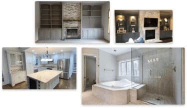 Interior painting projects (living room, kitchen, bathroom)