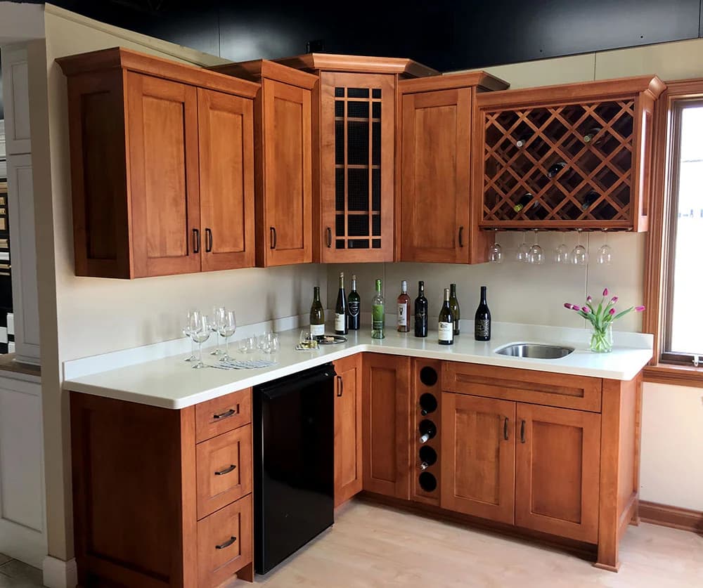 Maple Full Overlay Bar Cabinetry