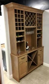 Inset Alder Wine Cabinetry