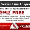 Spring Time Special! Free Sewer Line Inspection for New Residential Customers