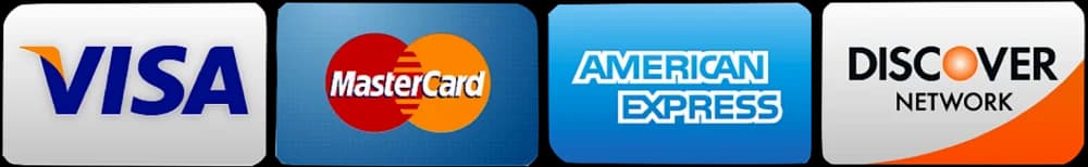 we accept major credit cards