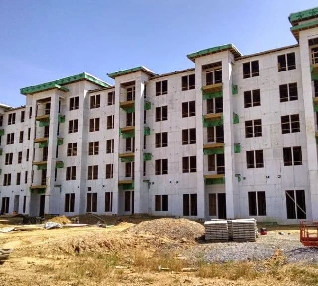 Exterior view of multifamily construction