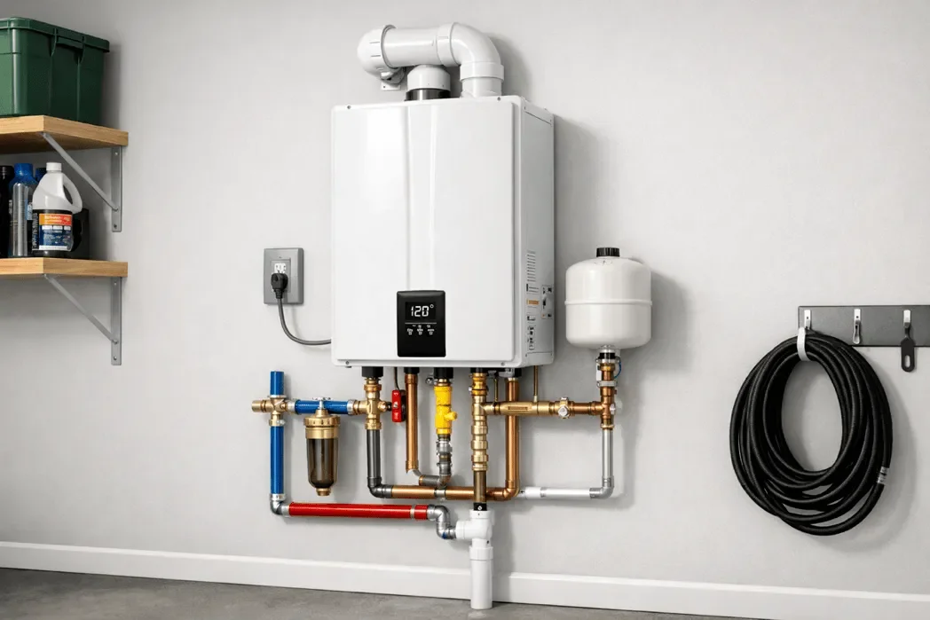 Tankless water heater installation