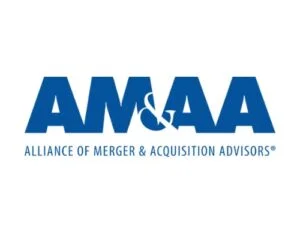 AM&AA logo – Alliance of Merger and Acquisition Advisors in bold blue letters with ampersand