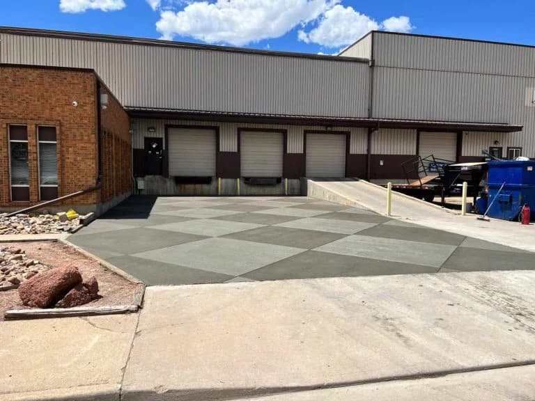 Custom driveway made for commercial warehouse in Denver