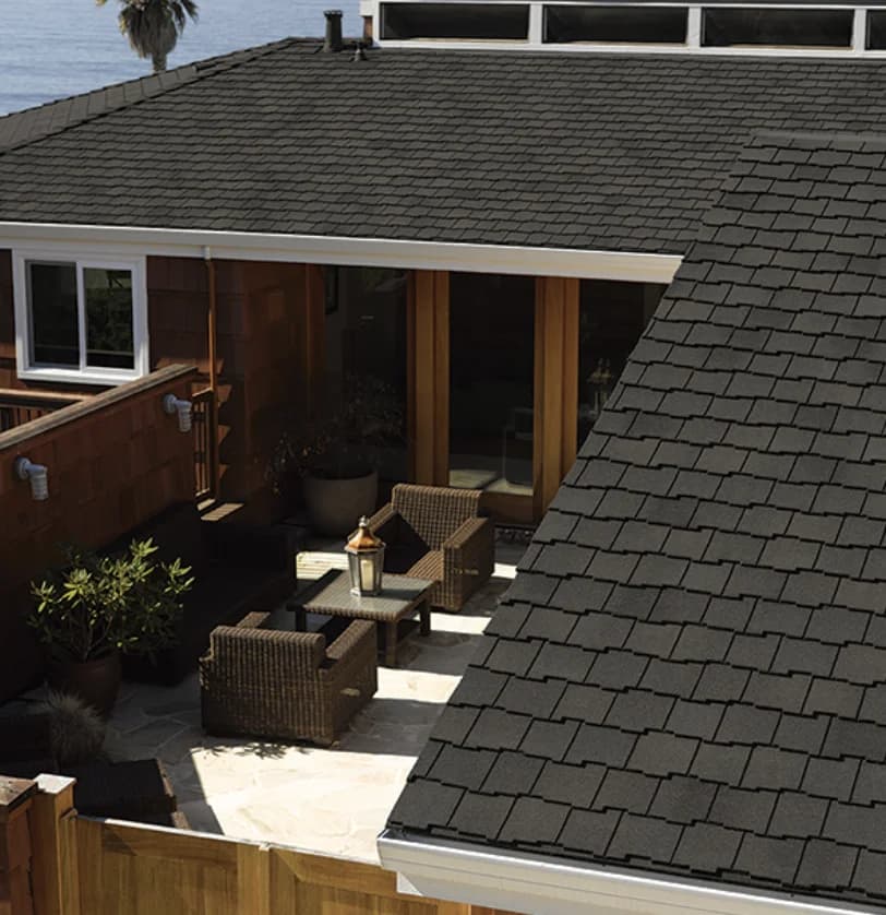 Luxury asphalt shingles installed on a Nampa, Idaho residential home by E & H Roofing