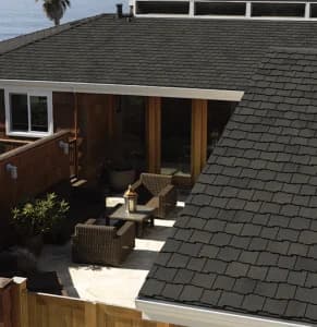 Luxury asphalt shingles installed on a Nampa, Idaho residential home by E & H Roofing