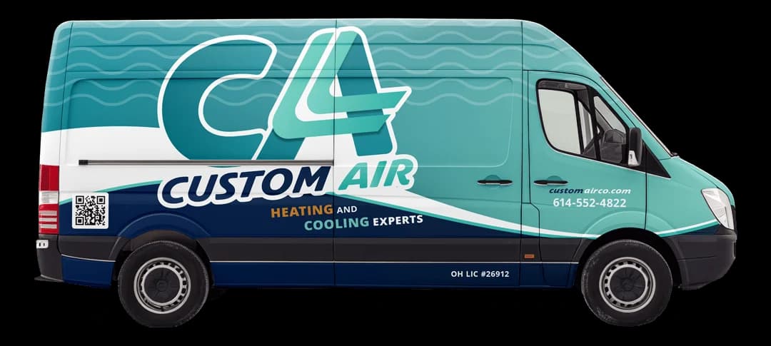 side view of custom air van