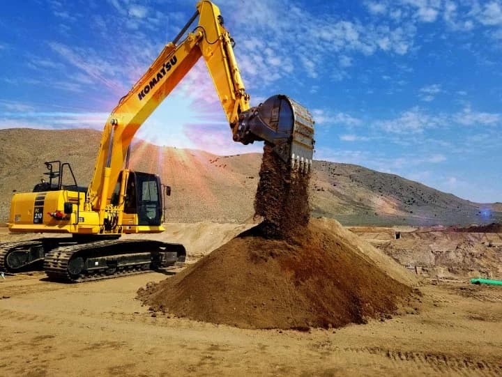 excavation machine at a construction site