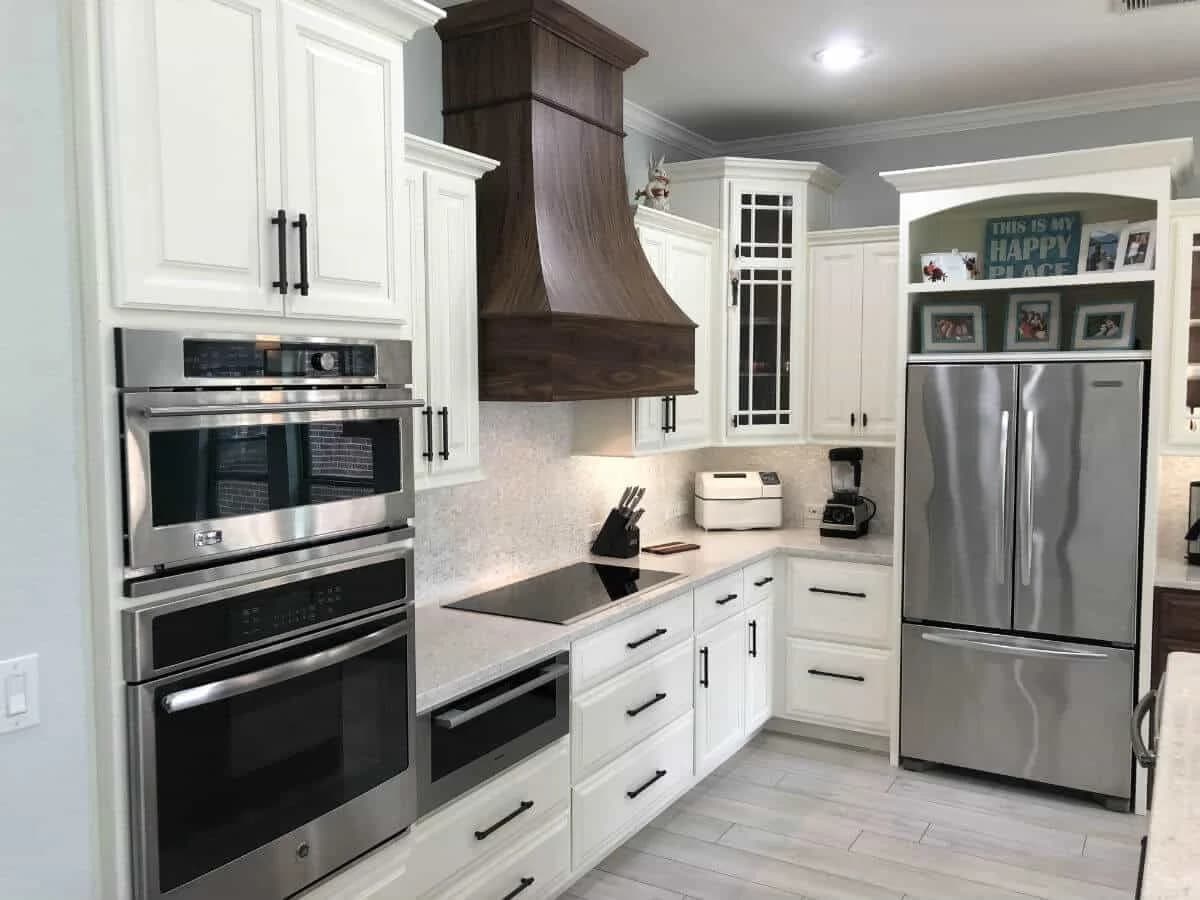 Stained Walnut hood accent