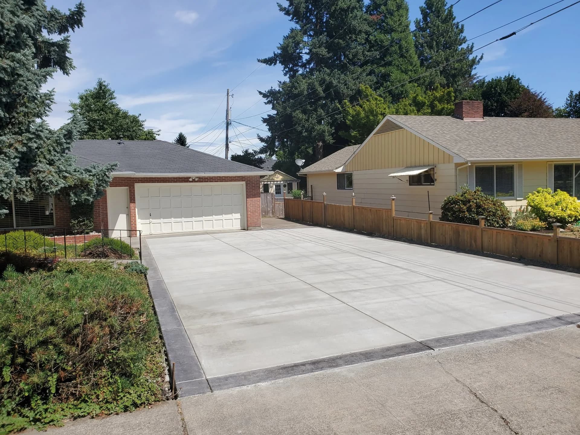 Decorative concrete steps and patio in Lane County, OR