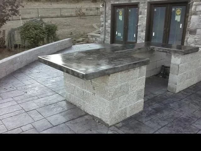 Exposed aggregate concrete driveway with control joints