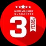 3 year workmanship guarantee logo badge