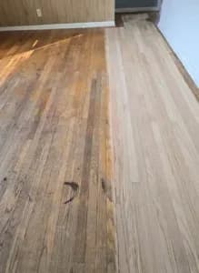 damage floor and sanded floor