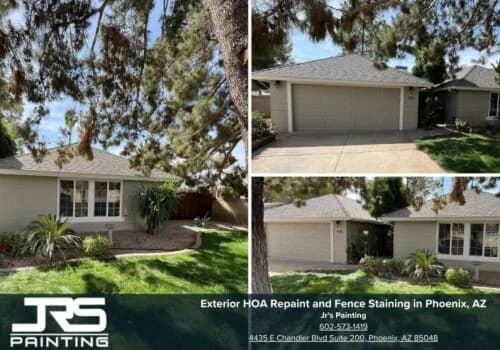 HOA-Compliant Repaint & Fence Staining Refresh in Phoenix, AZ