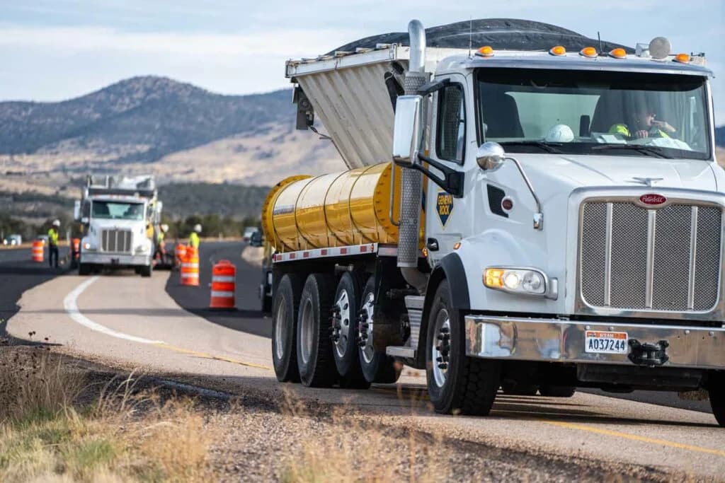 Microsurfacing I-15 near Holden, UT