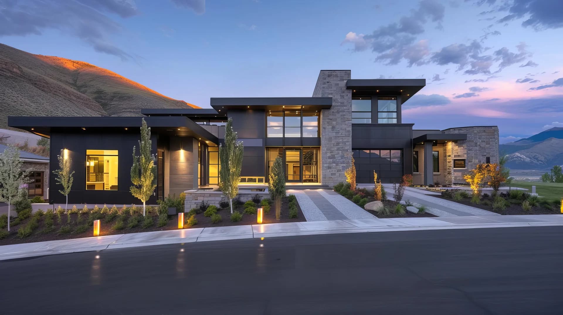 Modern Utah home that represents residential HVAC, smart security, surveillance, and automation services