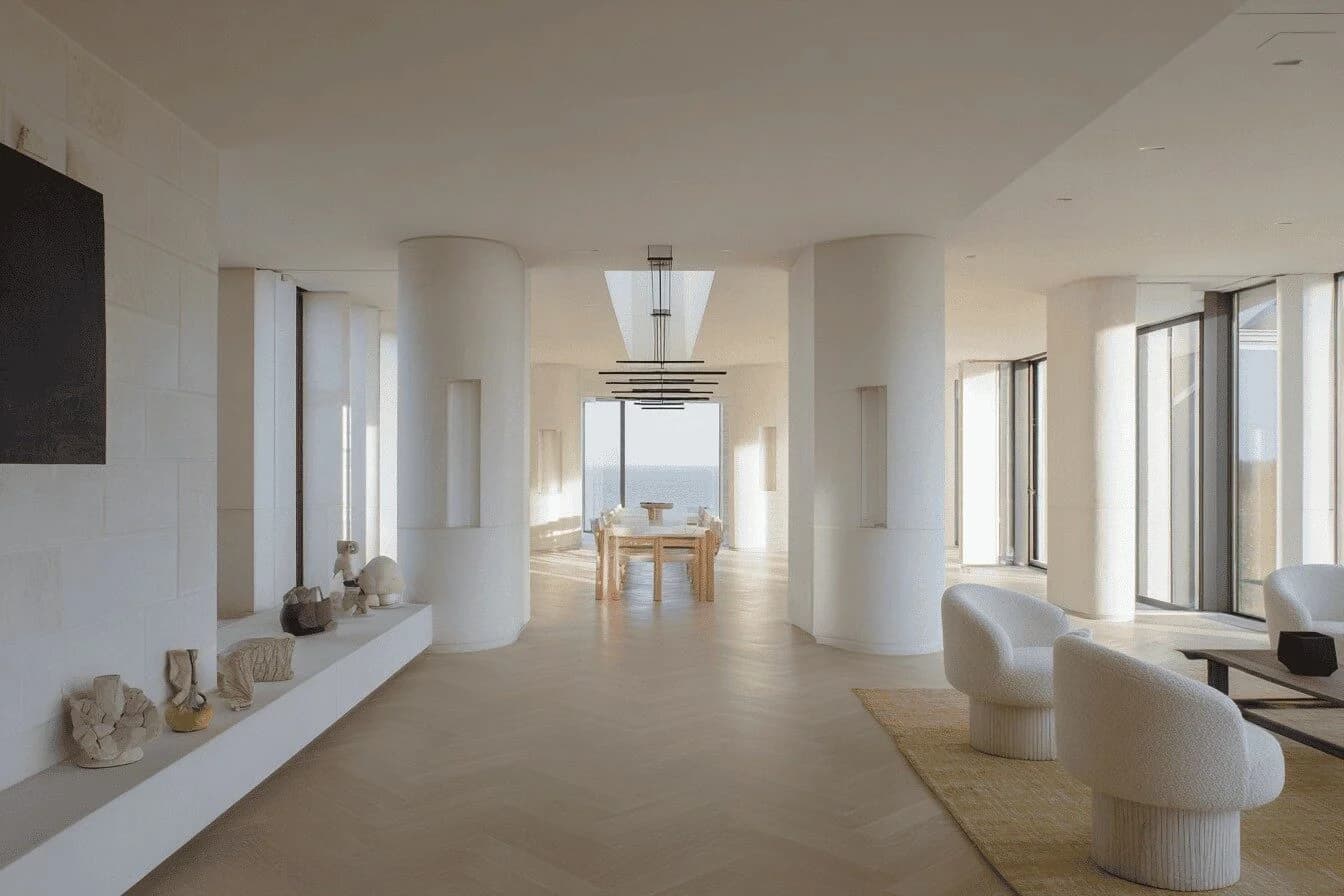 Herringbone patterned hardwood floors