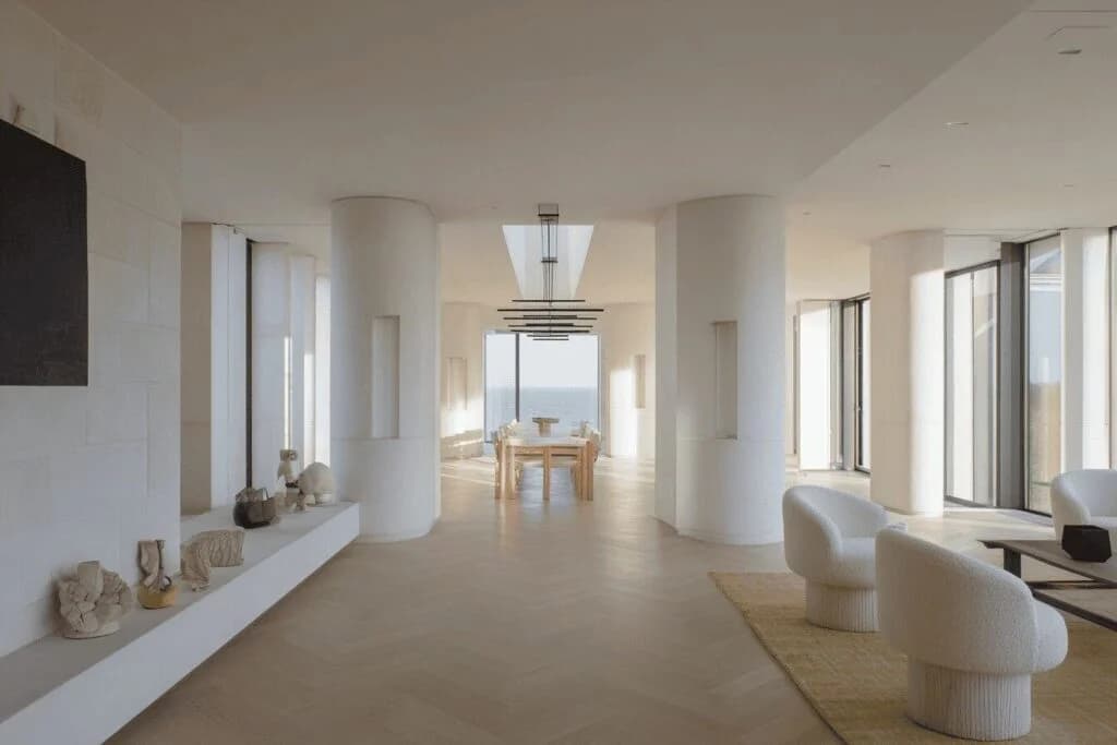 Herringbone patterned hardwood floors