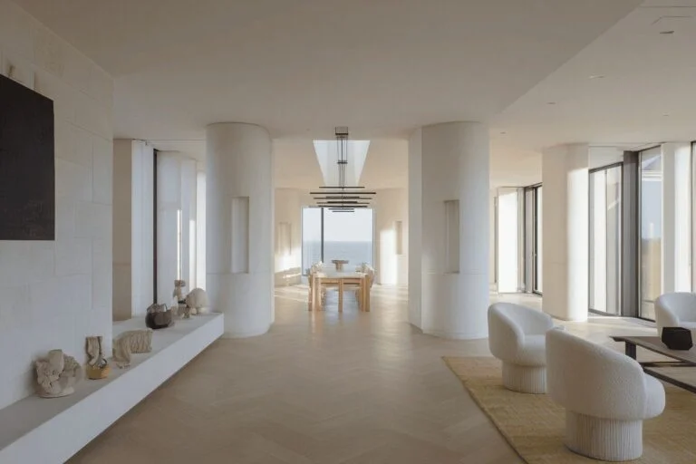 Herringbone patterned hardwood floors
