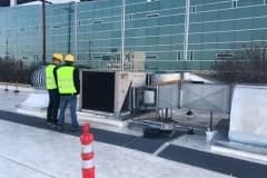 Air conditioning installation in Metro station