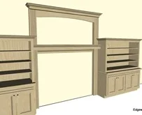 Mantle & Bookshelves Design