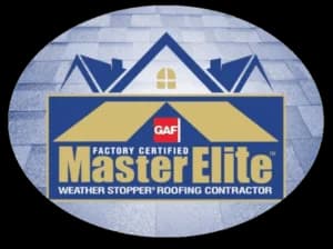 GAF Master Elite Roofing Contractor certification logo.