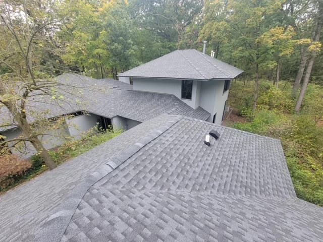 new roof in Riverwoods, IL and blow in insulation