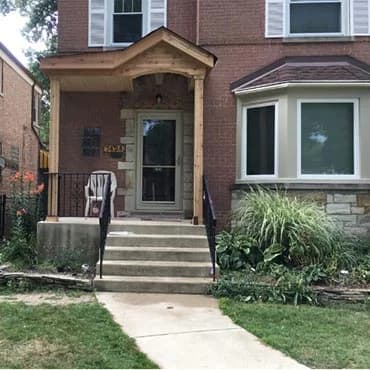 New Cedar Front Porch and Roofing
