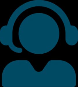 person with headphones on icon