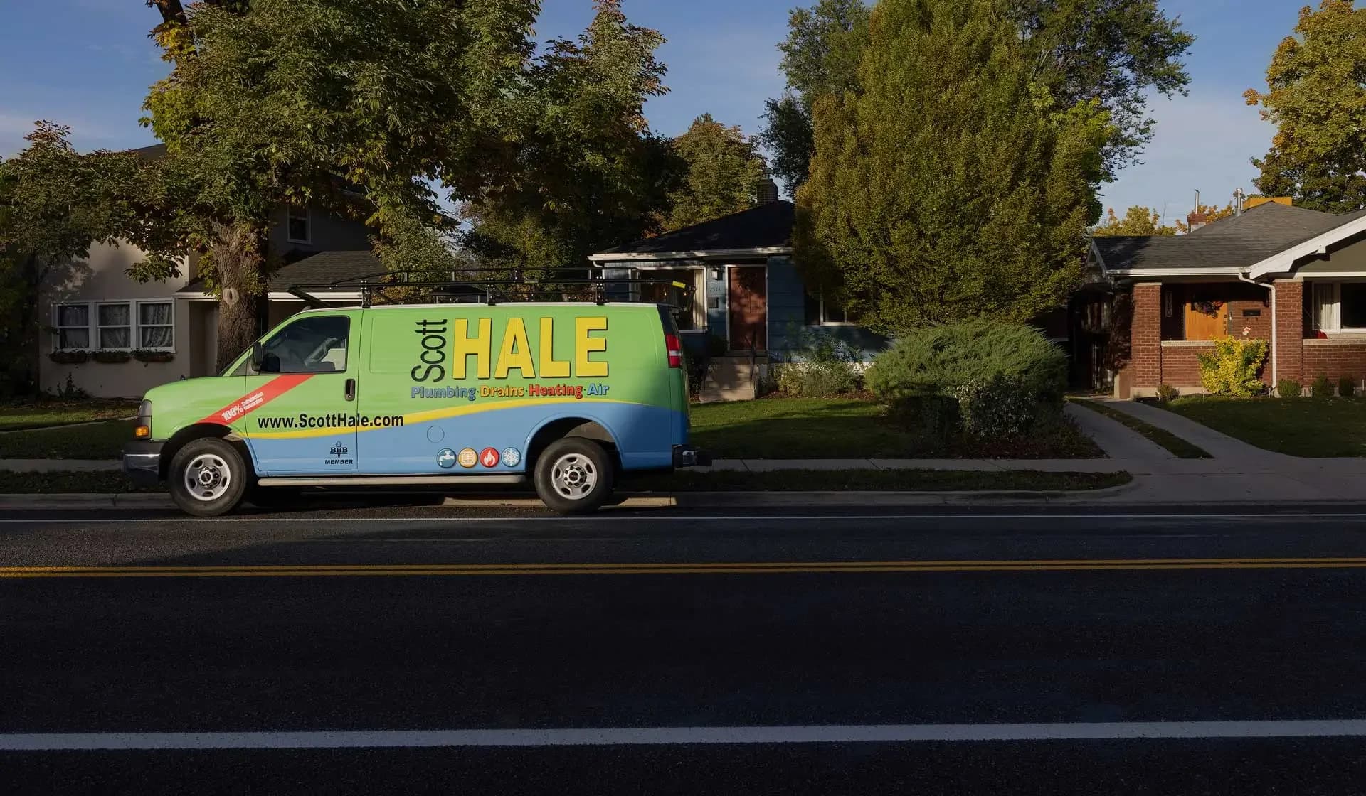 Scott Hale van parked outside home