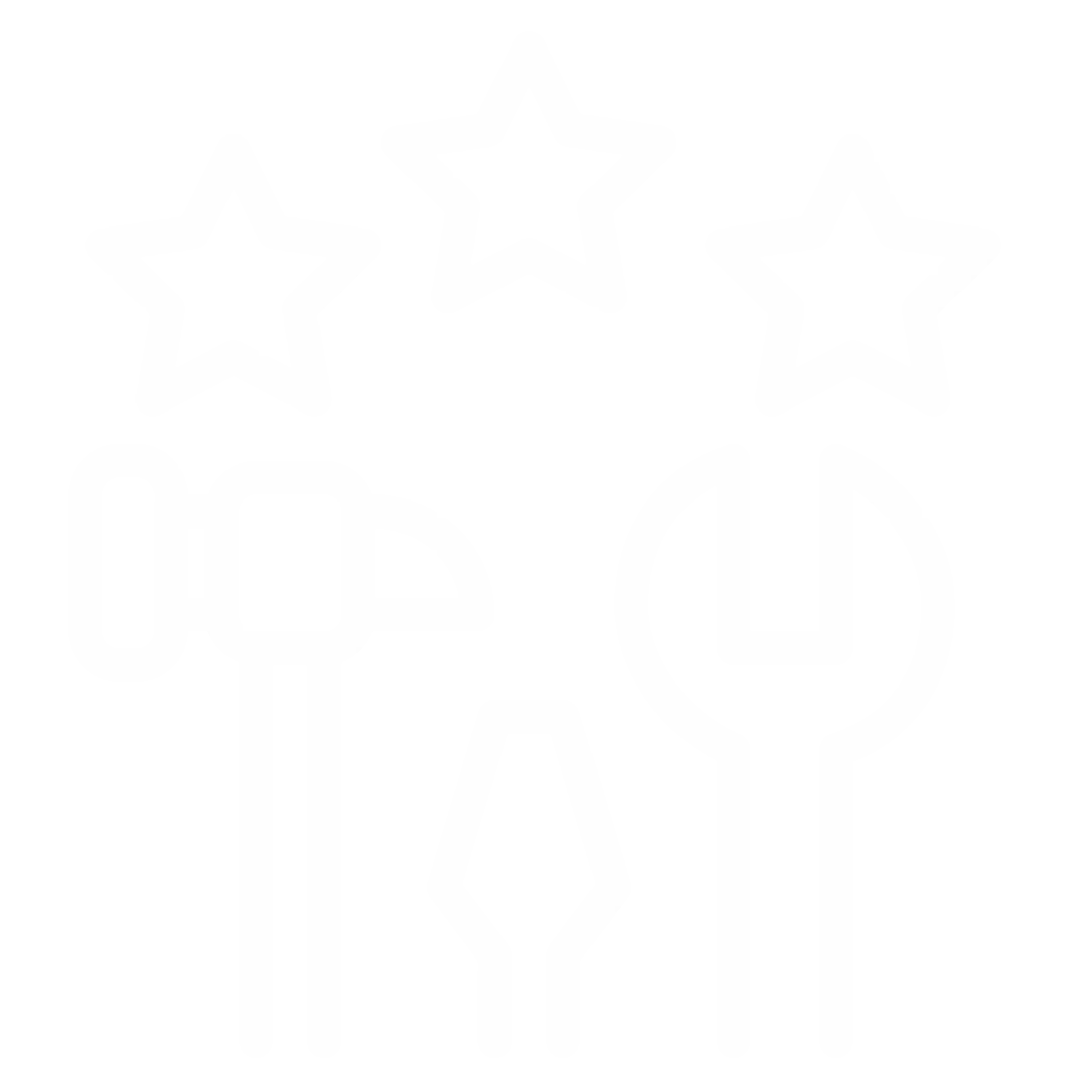 Tools and stars icon on black background.